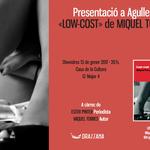 “Low-cost”, el nou llibre de Miquel Torres, es presenta a Agullent aquest divendres 13