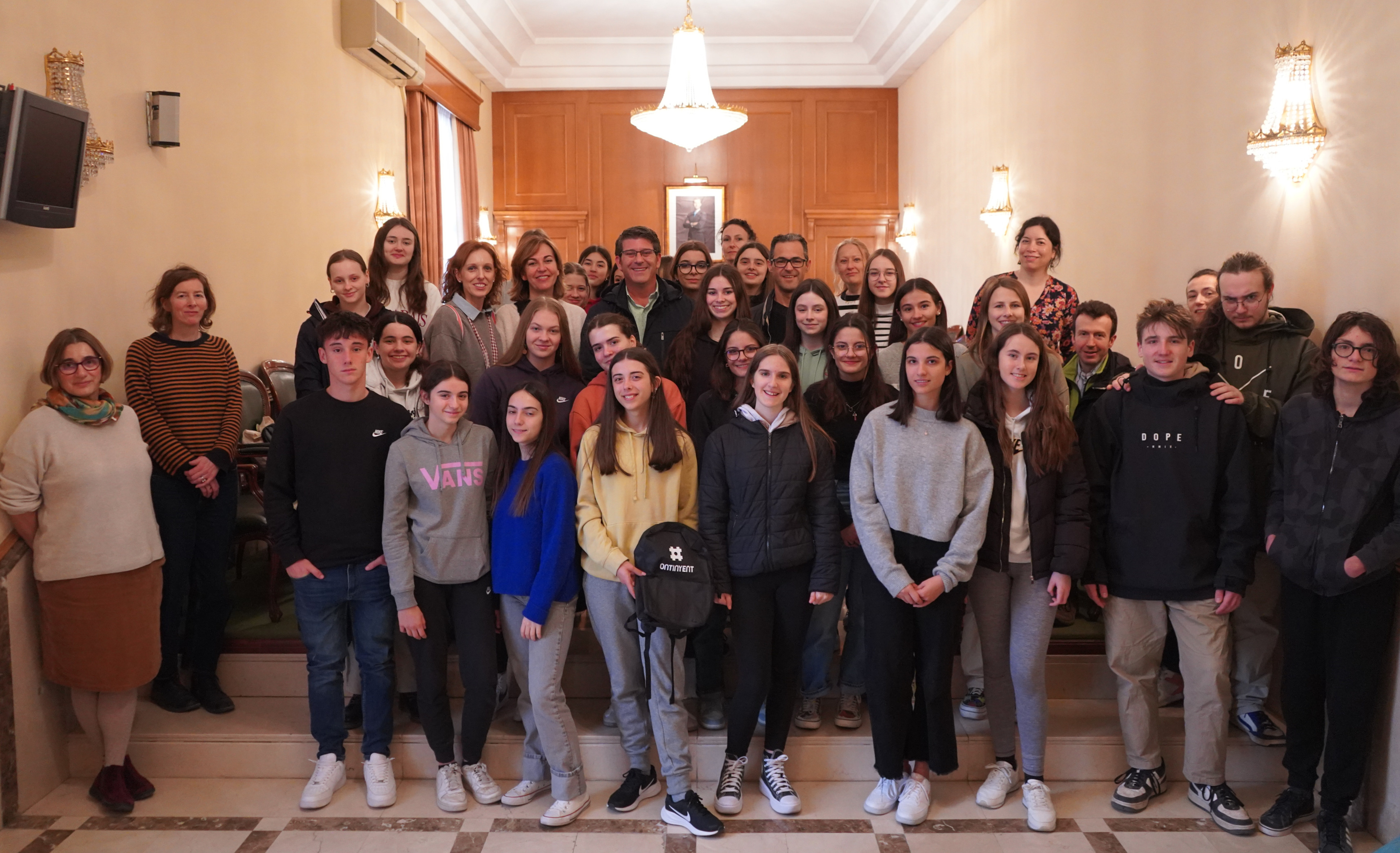Visita de alumnos europeos al Ayuntamiento de Ontinyent