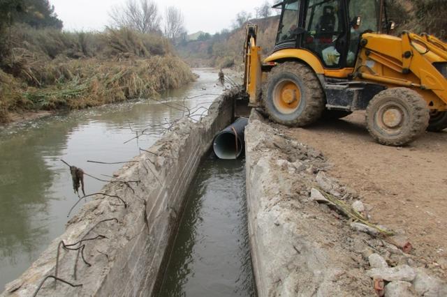 Finalitza la reparació del col·lector general d'aigües d’Ontinyent afectat per les intenses pluges