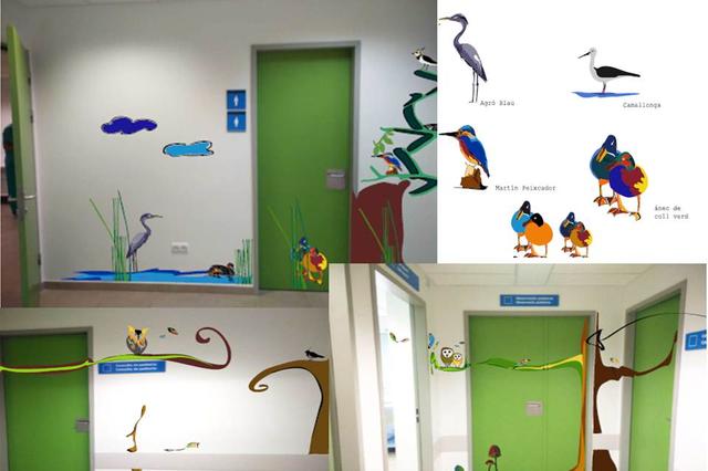 L'Hospital d'Ontinyent decora la seua àrea pediàtrica amb il·lustracions 