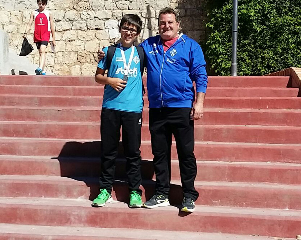 Enrique Penadés i el seu entrenador, Toni Rubio