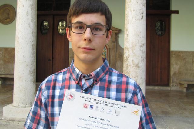 Guillem Vidal, segundo premio autonómico en la prueba Cangur