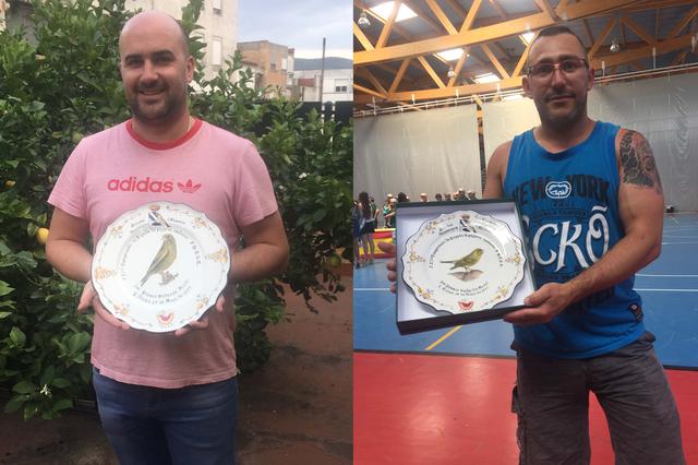 Roberto Calatayud i Rafael Pérez, 1er i 3er al Campionat d’Ocells Cantors