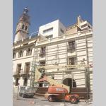 Empieza el montaje del castillo de Fiestas en la plaza Mayor