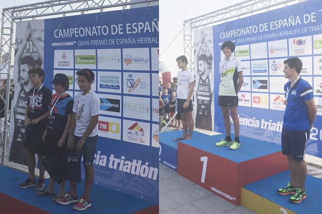 Vicent Gandia y Héctor Tolsá, 1º y 3º en el ranking escolar de triatlón CV