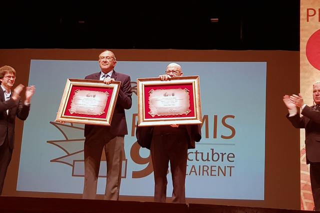 Félix Ferre y la Asociación de jubilados reciben los premios 9 d’Octubre de Bocairent