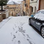 La neu ja cubreix els carrers de Bocairent