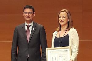 Inma Llinares en la entrega de distinciones