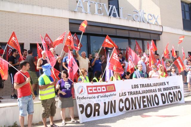 Valoració oposada sobre el seguiment de la vaga del tèxtil convocada per CCOO