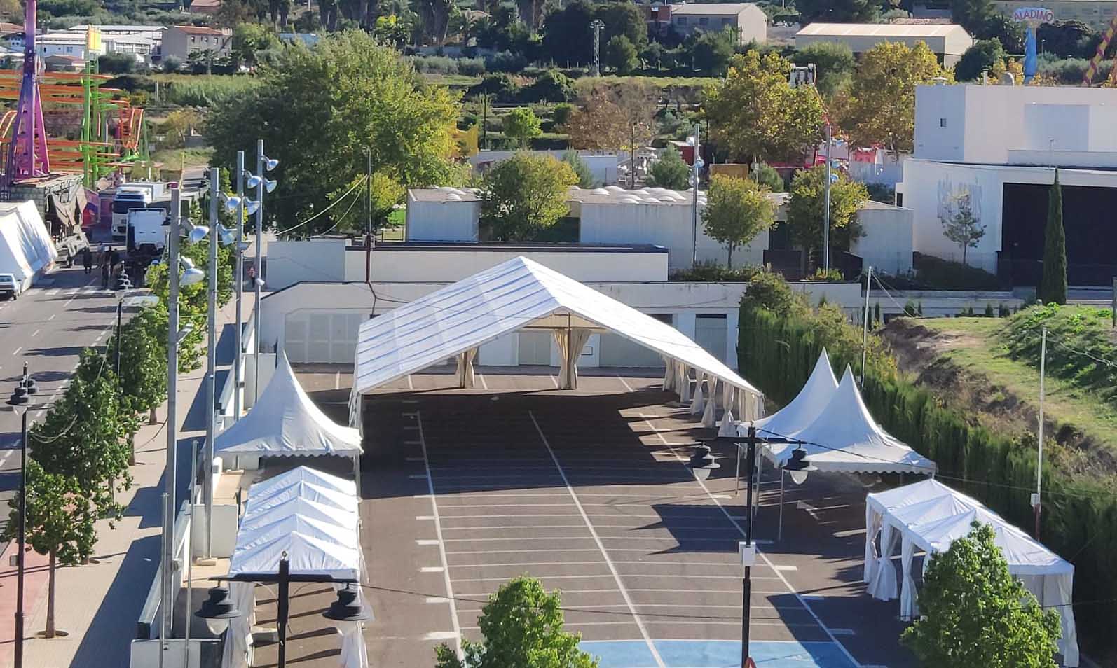 Carpa que s'està habilitant