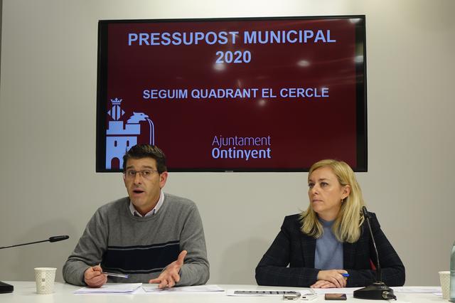 Els Pressupostos d’Ontinyent creixen un 4% fins els 36’5 milions d’euros en 2020