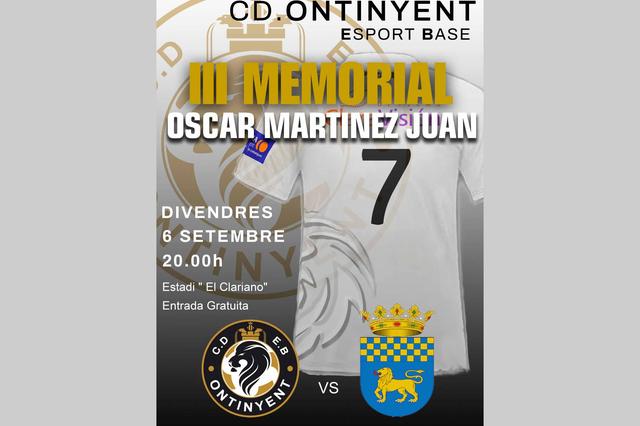 El CD Ontinyent tanca la pretemporada amb el III Memorial Óscar Martínez