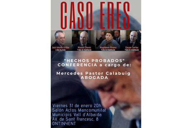 Mercedes Pastor ofrecerá una conferencia sobre los ‘Hechos probados’ del Caso ERE’s