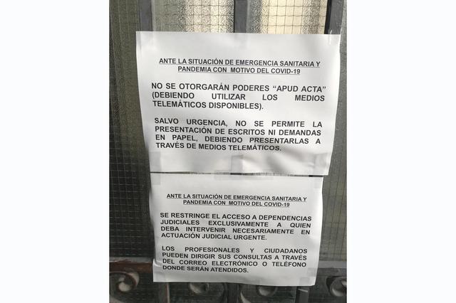 Los juzgados de Ontinyent limitan el acceso a dependencias judiciales