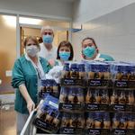 Els sanitaris de l'Hospital d'Ontinyent reben productes de Puleva