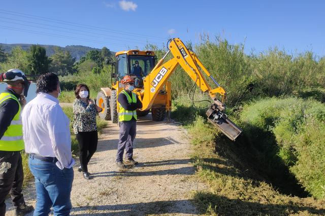 Agricultura inicia la reparació de les sèquies afectades per la DANA a Ontinyent