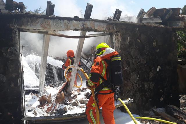 Incendio en un chalet de Bocairent