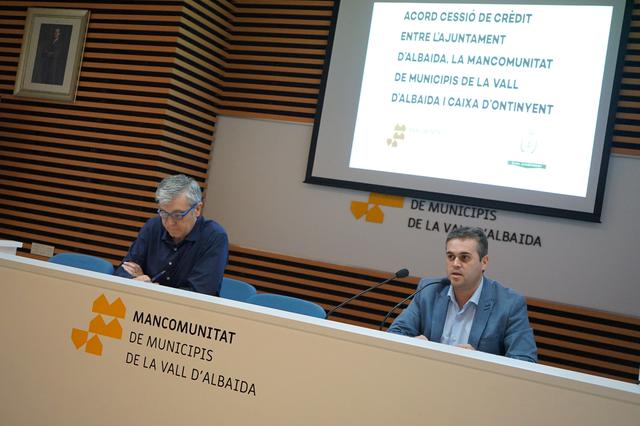 Caixa Ontinyent facilita a Albaida el pago de su deuda con la Mancomunidad de Municipios 