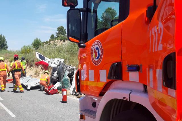 Accidente en la CV-660 entre Fontanars y la Font de la Figuera