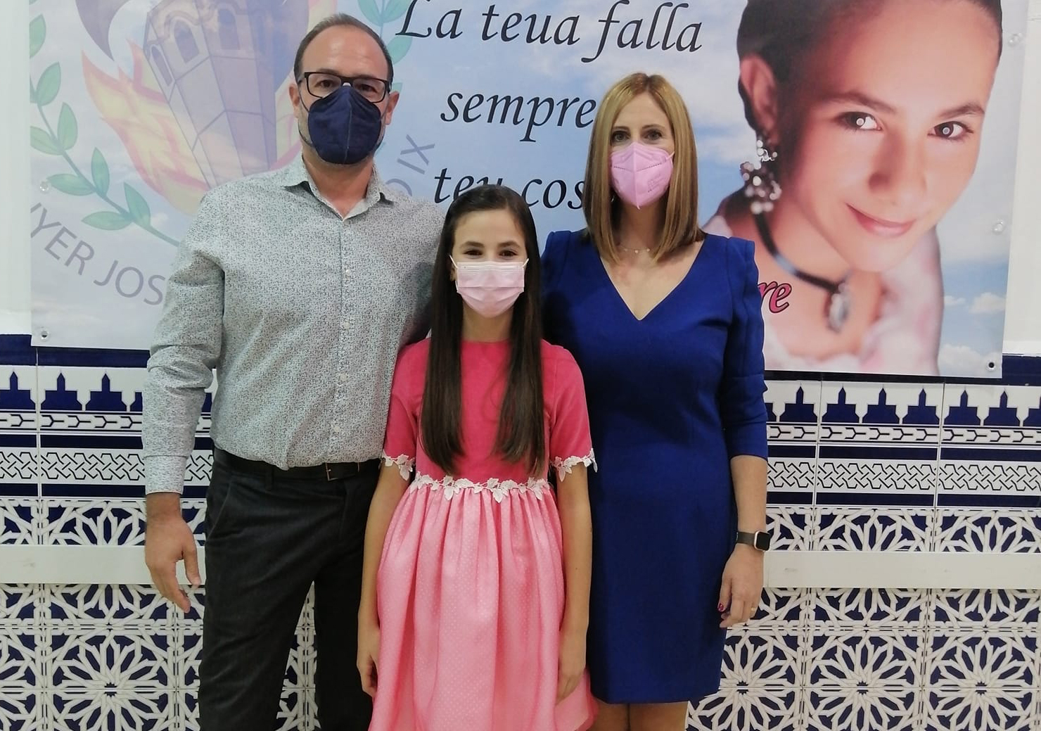 Nerea, con su padre, Kiko López y su madre, Noelia Maestre