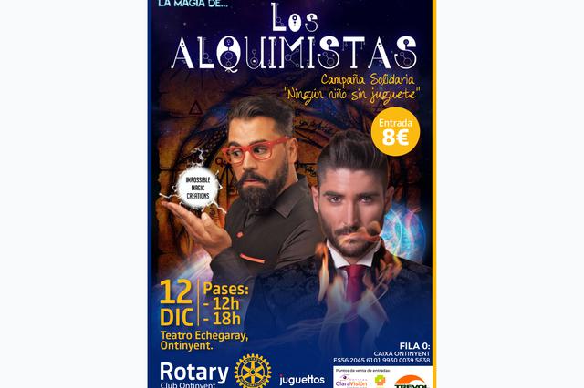 El Rotay Club Ontinyent organiza una jornada de magia solidaria con "Los Alquimistas"