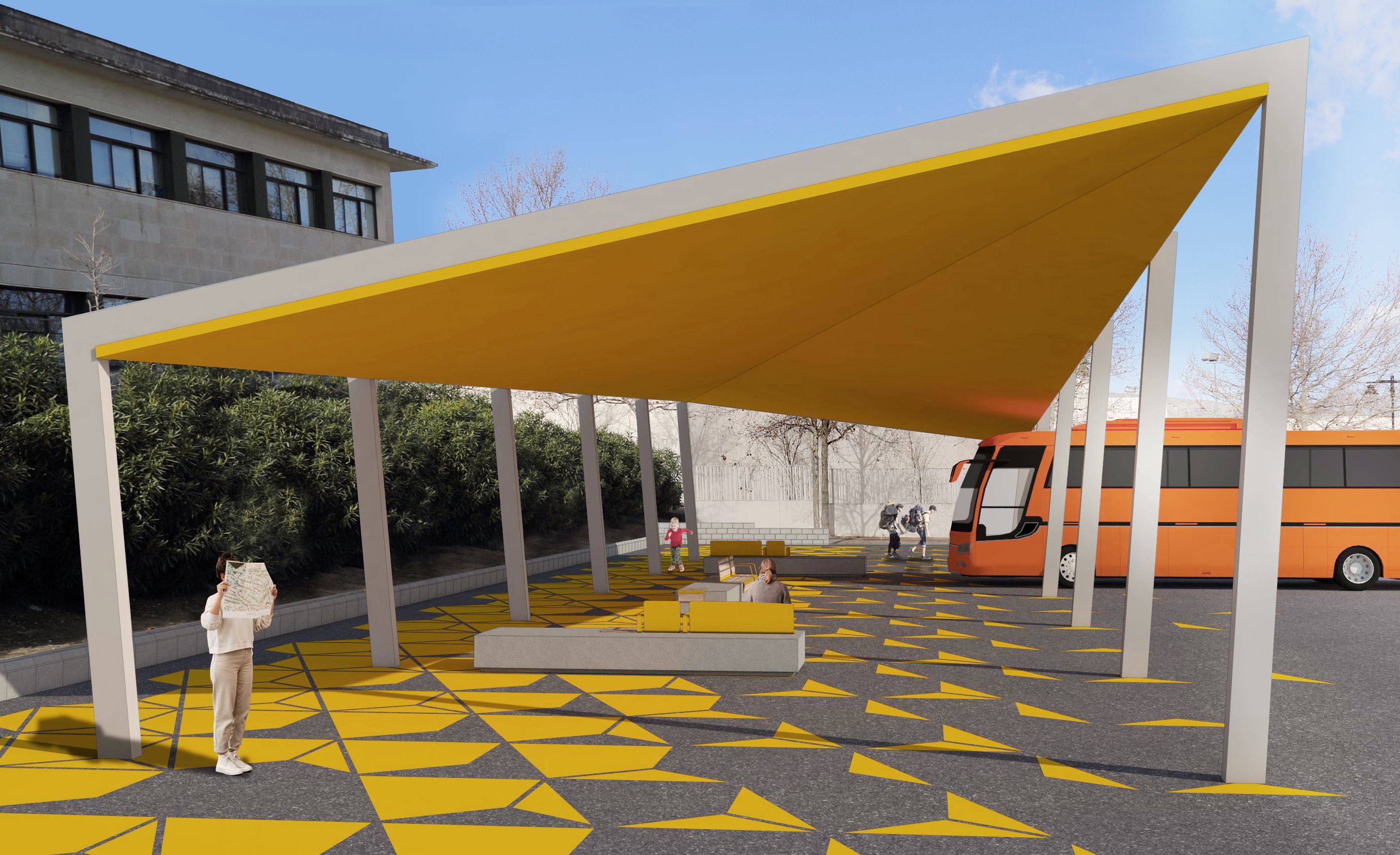 Maqueta de la nova estació d'autobusos