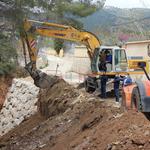 Ontinyent crea dos escolleras de piedra en el camí de Mossén Conca 