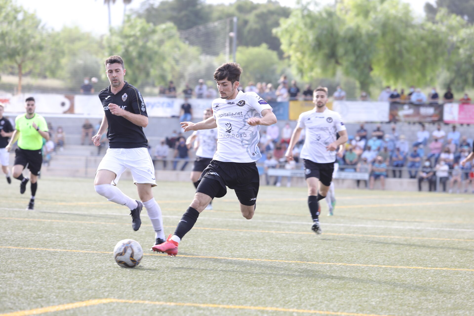 Alberto Cambra 'Cambreta' durante el derbi