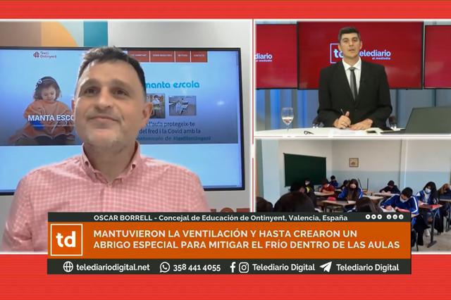 Una TV argentina toma a Ontinyent como modelo de acción para preparar las aulas para el invierno