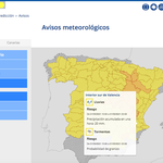 Activado el aviso amarillo por lluvias y tormentas 