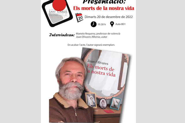 Joan Olivares presenta 'Els morts de la nostra vida' en Ontinyent