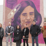 El IES Pou Clar inaugura un mural dedicado a la científica Alicia Sintes 