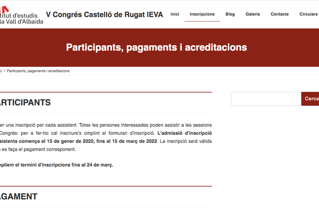L'IEVA amplia el termini d'inscripcions al V Congrés d'Estudis de la Vall d'Albaida