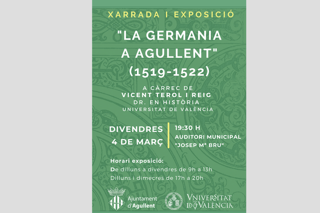 La UV porta a Agullent una exposició sobre les Germanies de València