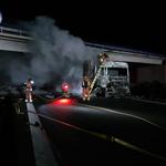 Incendio en la autovía a la altura de Vallada