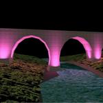 Luces eficientes de colores para el puente de Santa María de Ontinyent