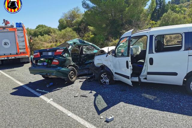 Una víctima mortal en una accident en la CV-60 de Castelló de Rugat