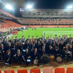 L'Agrupació Musical Ontinyent, en Mestalla