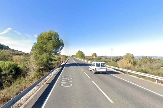 Nou accident en la CV-60 a l'altura de Castelló de Rugat