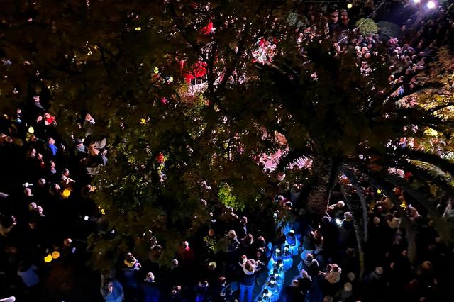 Ontinyent ha començat la campanya de Nadal amb l'encesa de l'arbre