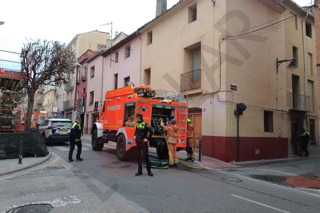 Incendio en la calle San Pascual de Ontinyent