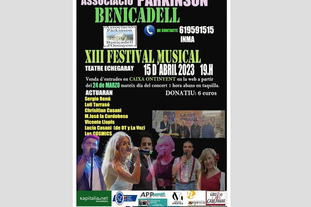 La Asociación Parkinson Benicadell de Ontinyent prepara el XIII Festival musical