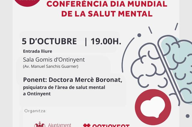 Ontinyent organiza una charla por el Día Mundial de la Salud Mental 