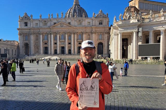 Alberto Castelló, peregrino bocairentí que llega a Roma tras 252 días de camino