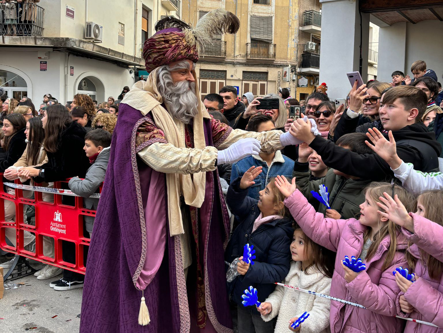 Jacobo, a la plaça de l'Ajuntament d'Ontinyent