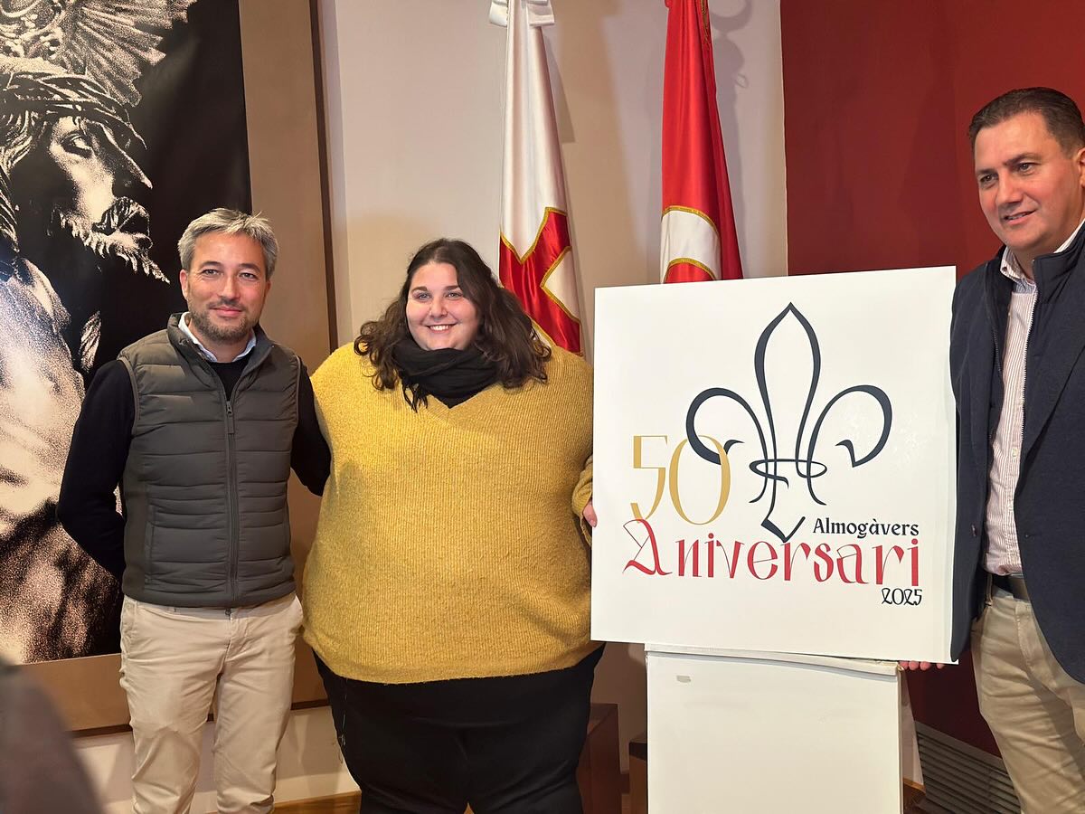 Presentación del logo del 50 aniversario de la comparsa Almogàvers