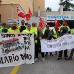 Els tècnics de transport sanitari d'Ontinyent, en vaga