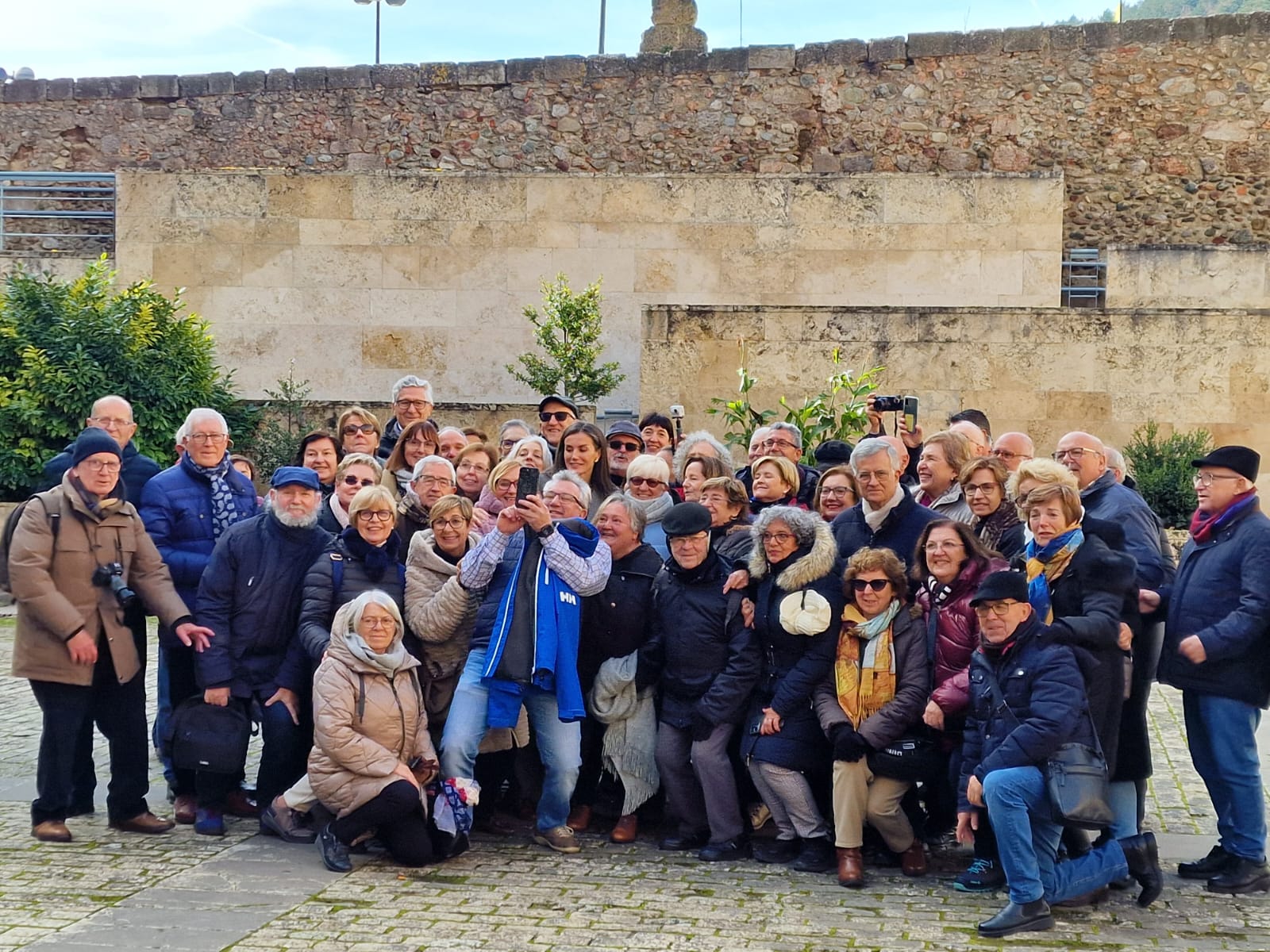 El grupo, con la Reina Letizia