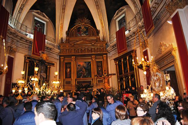 Las imágenes del Cristo y la Purísima se encontrarán durante la procesión