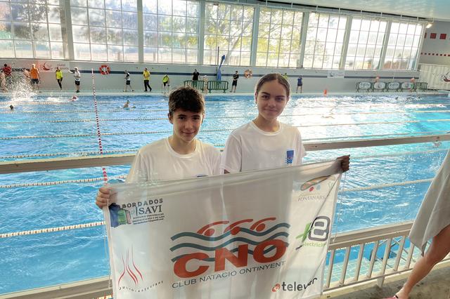 Julia Soriano y Asier Gramage, en el Campeonato autonómico de invierno